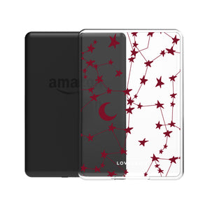 Burgundy Stars & Moons Kindle Case