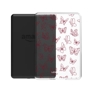 Burgundy Butterflies Kindle Case