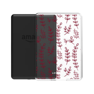 Burgundy Botanical Kindle Case