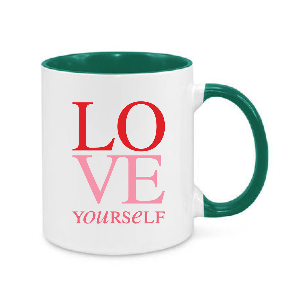 Love Yourself Heart Handle Mug