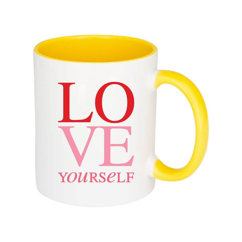 Love Yourself Heart Handle Mug