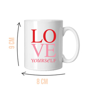 Love Yourself Heart Handle Mug