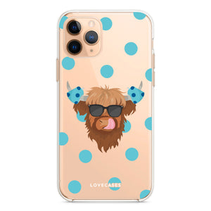 Swimmer Highland Cow Phone Case