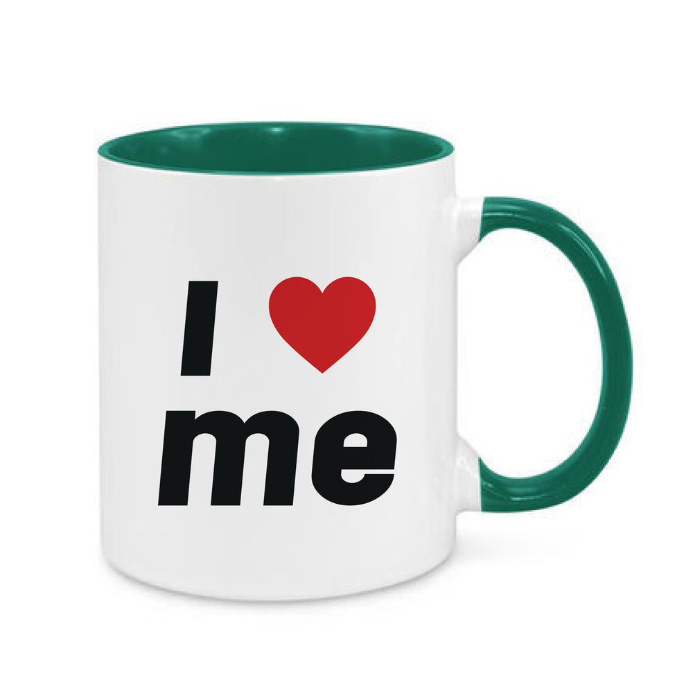 I Love Me Slogan White Mug