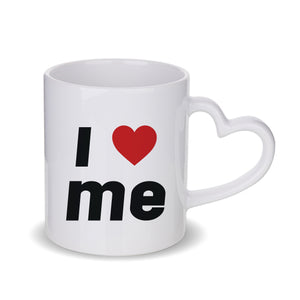 I Love Me Slogan White Mug