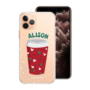 Personalised Mickey Red Cup Phone Case