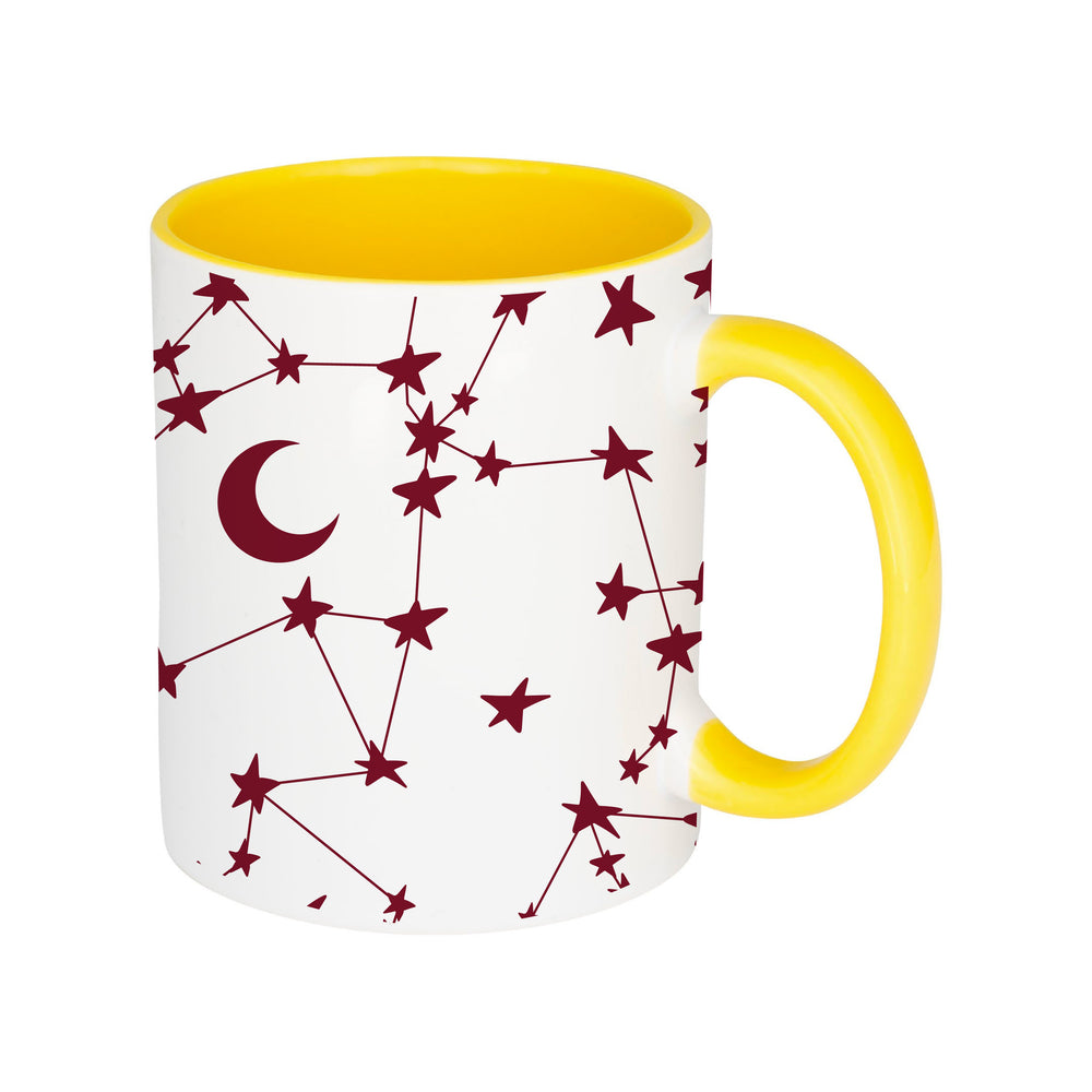 Burgundy Stars & Moons Mug