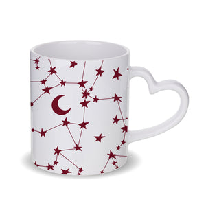 Burgundy Stars & Moons Mug