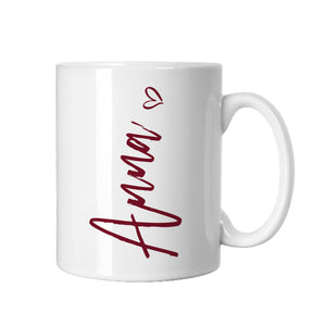 Personalised Burgundy Script Mug