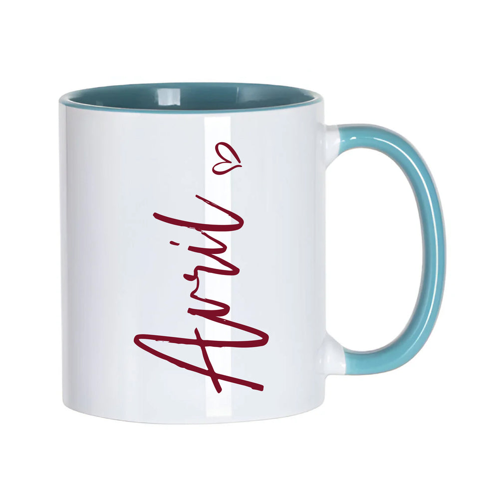 Personalised Burgundy Script Mug