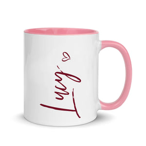 Personalised Burgundy Script Mug