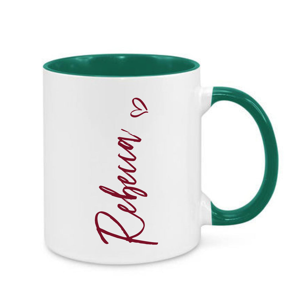 Personalised Burgundy Script Mug