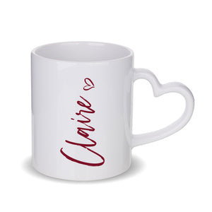 Personalised Burgundy Script Mug