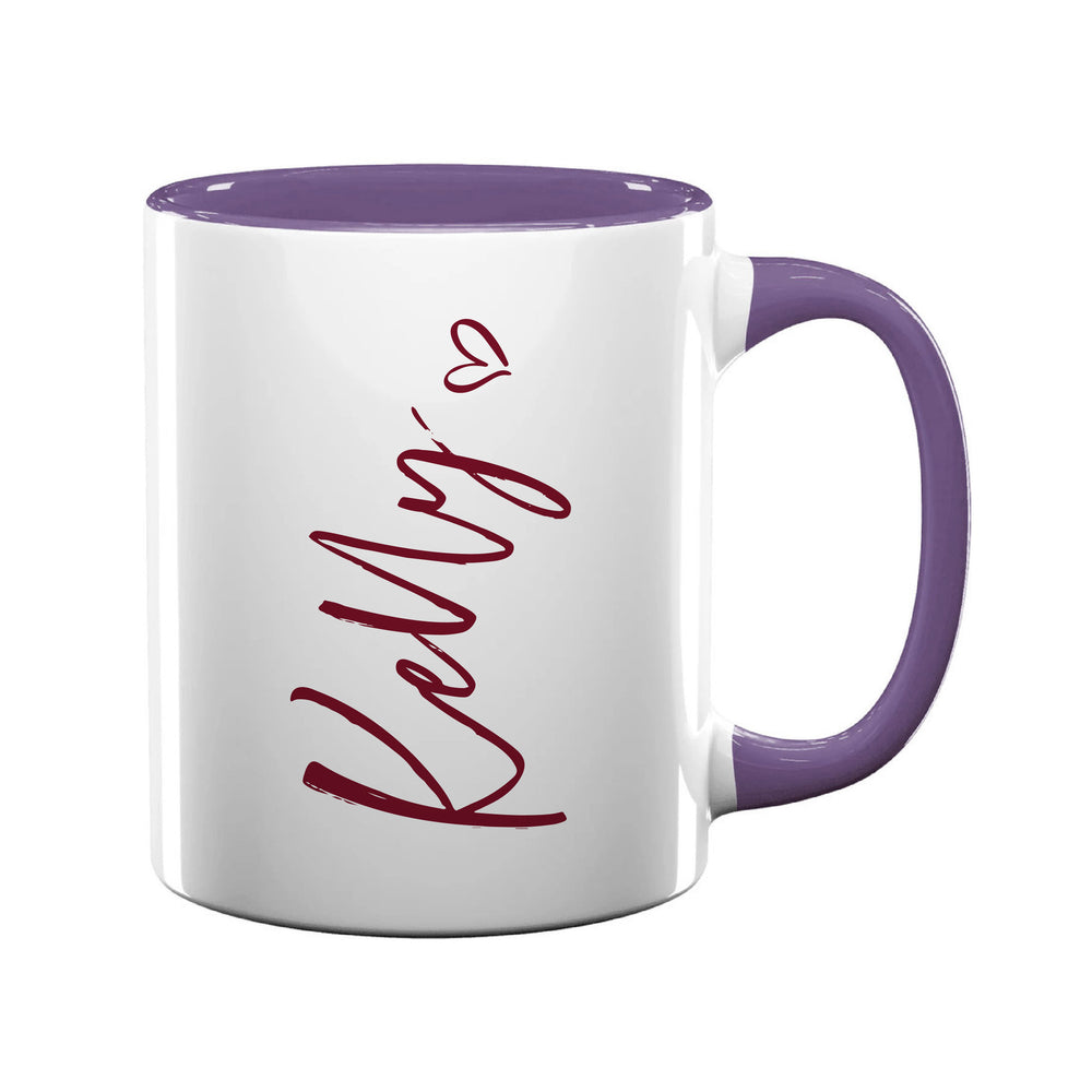 Personalised Burgundy Script Mug