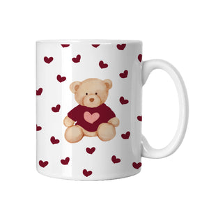 Burgundy Teddy Bear Mug