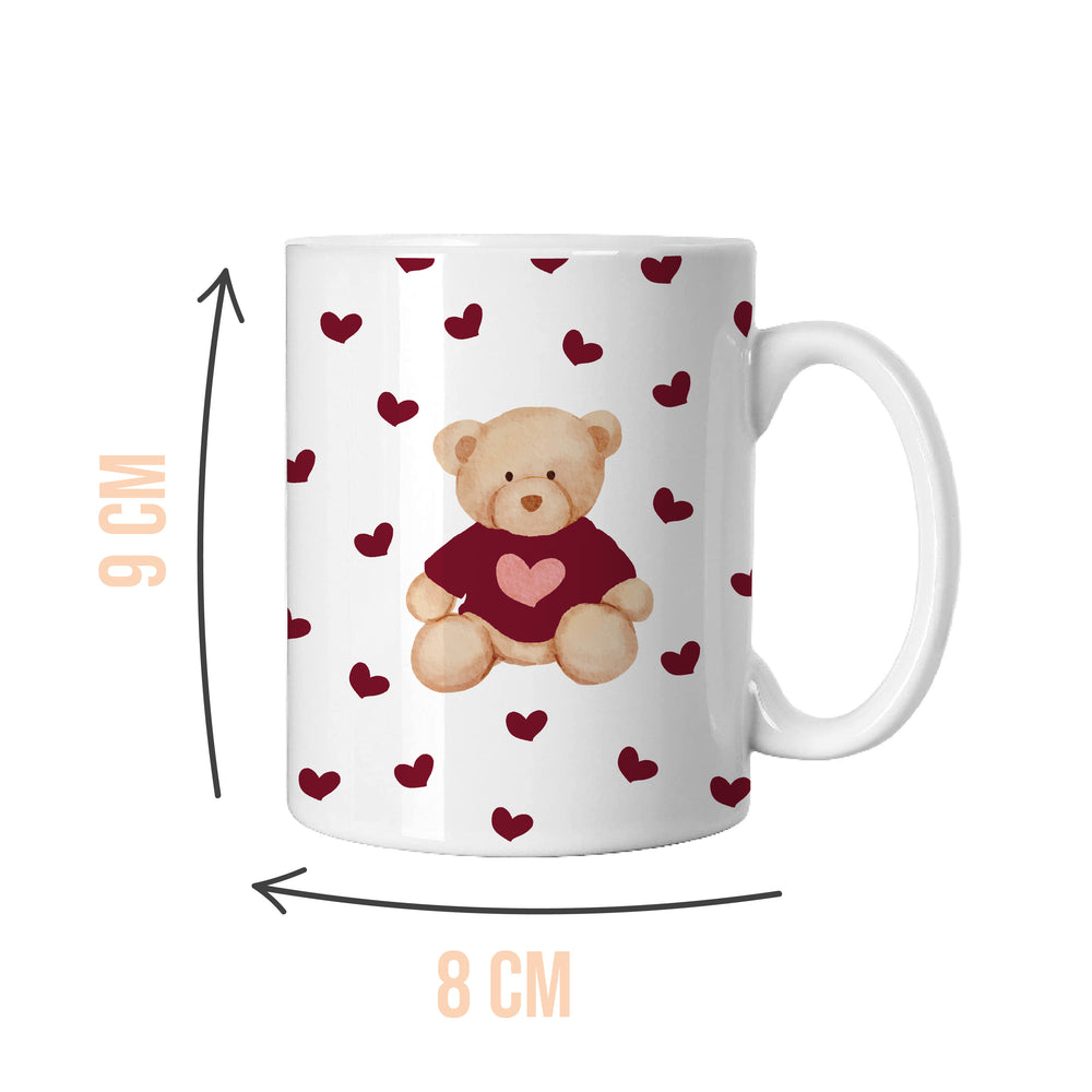 Burgundy Teddy Bear Mug