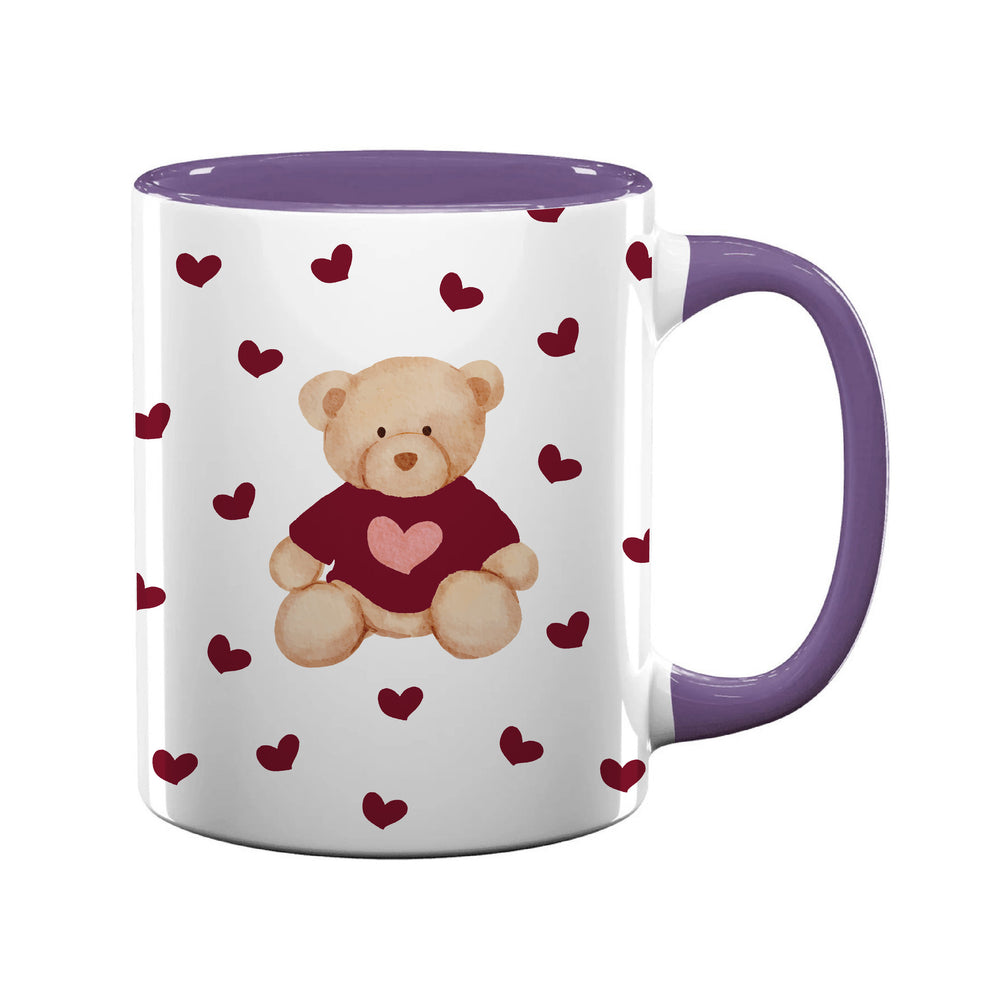 Burgundy Teddy Bear Mug