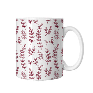 Burgundy Botanical Mug