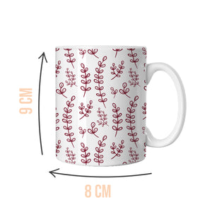 Burgundy Botanical Mug