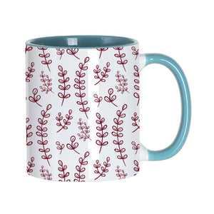 Burgundy Botanical Mug