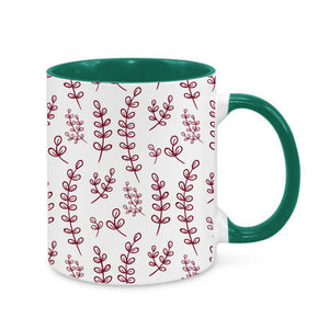 Burgundy Botanical Mug