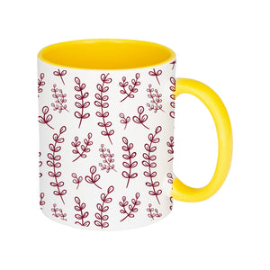 Burgundy Botanical Mug