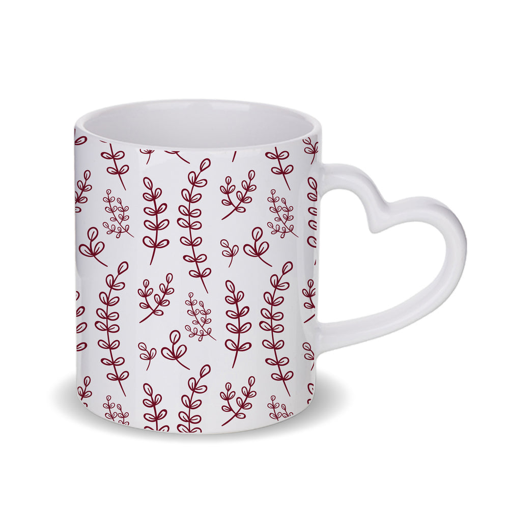 Burgundy Botanical Mug