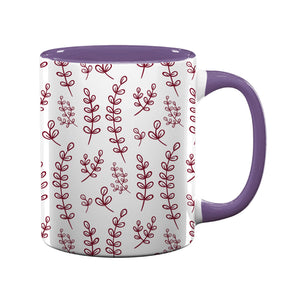 Burgundy Botanical Mug