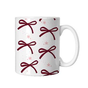 Burgundy Bows Mug