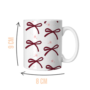 Burgundy Bows Mug