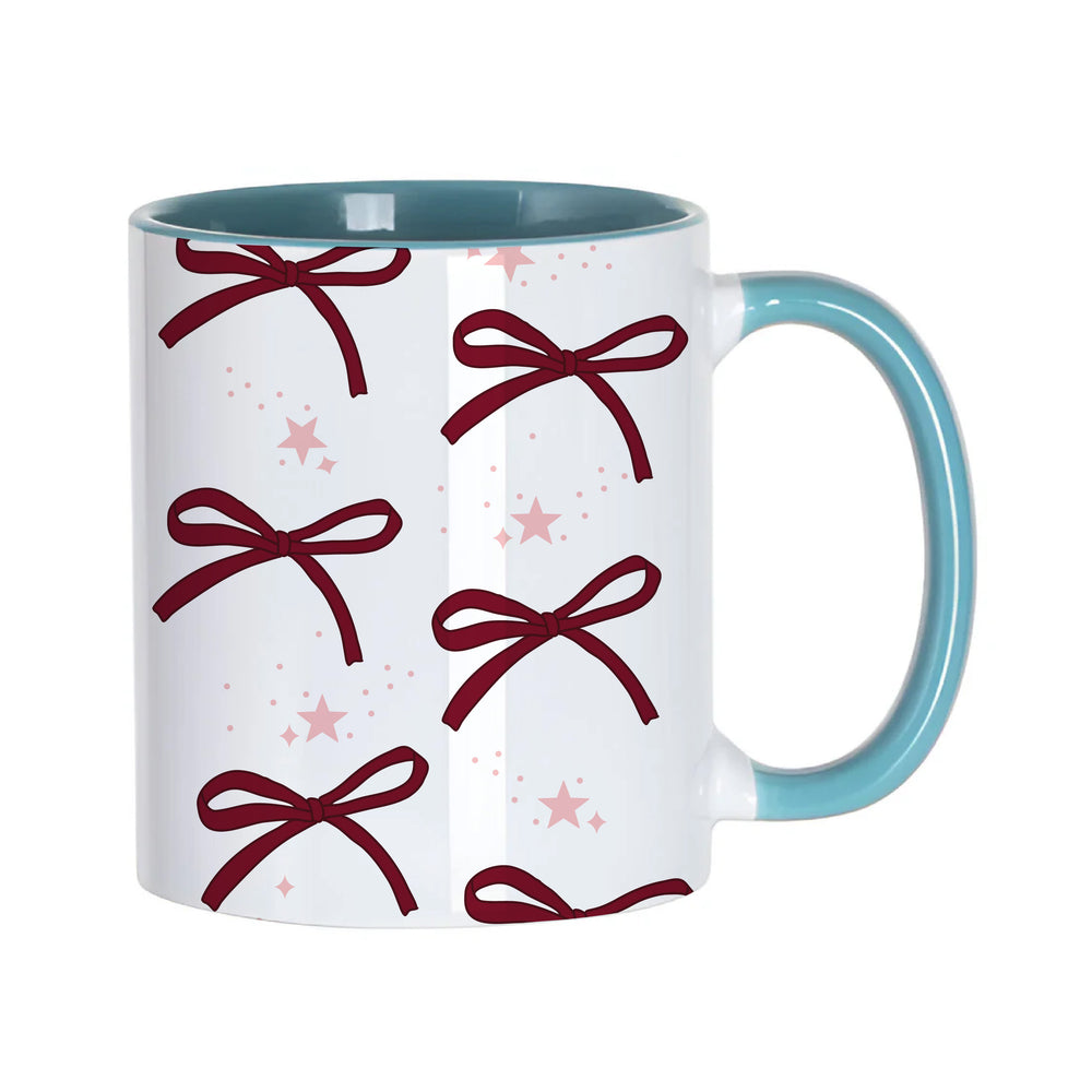 Burgundy Bows Mug