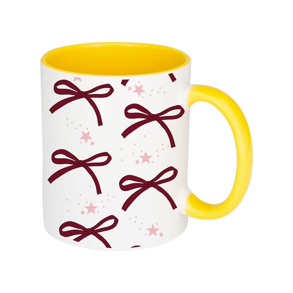 Burgundy Bows Mug