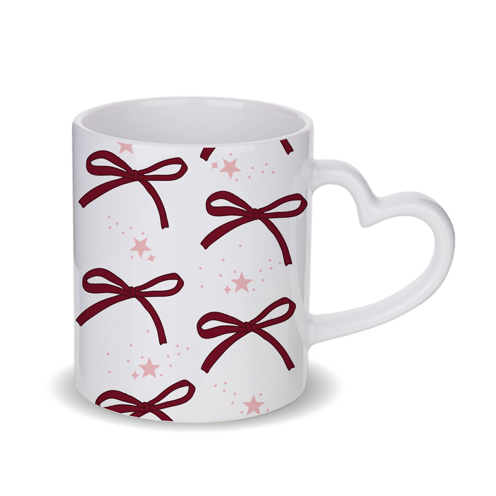 Burgundy Bows Mug