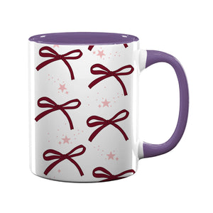 Burgundy Bows Mug