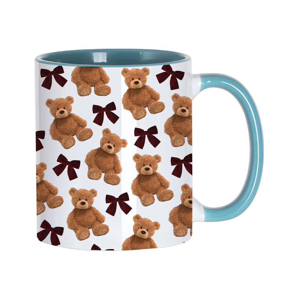 Burgundy Teddy Bears & Bows Mug