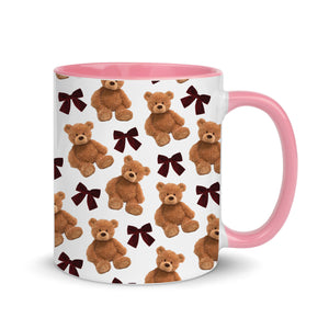 Burgundy Teddy Bears & Bows Mug