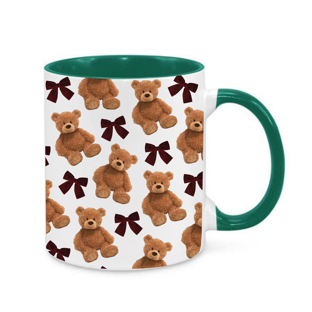 Burgundy Teddy Bears & Bows Mug