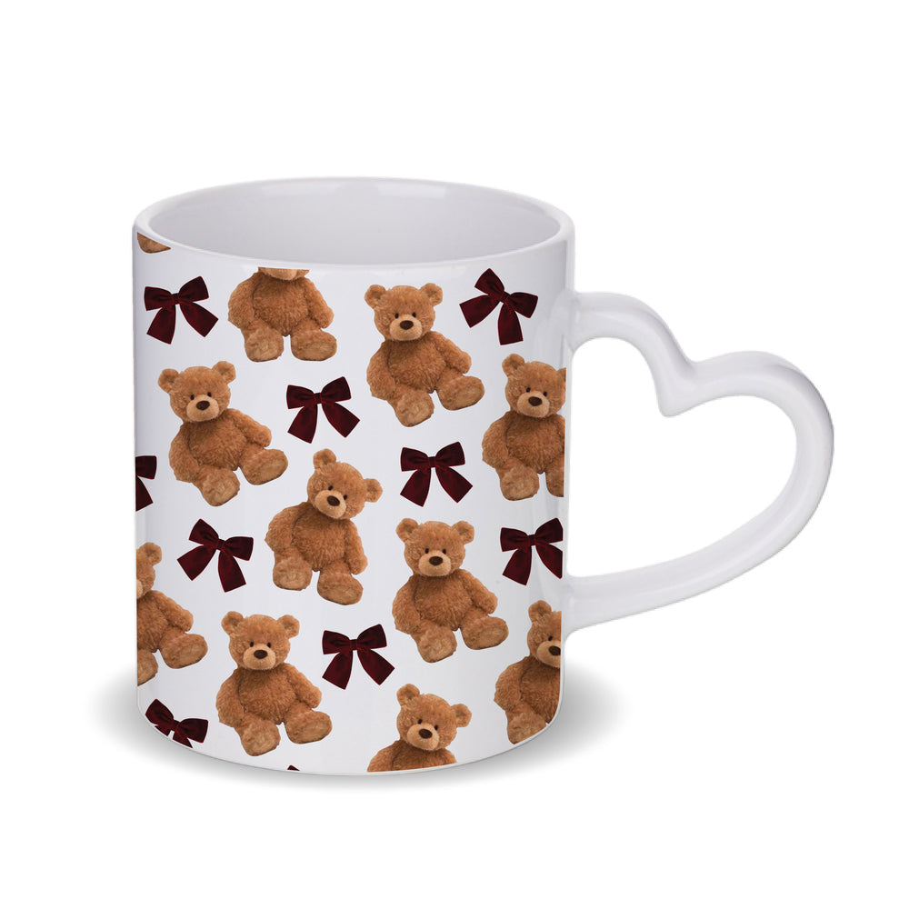 Burgundy Teddy Bears & Bows Mug