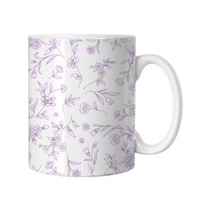 Purple Floral Pattern Mug