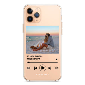 Personalised Black Song Photo Phone Case