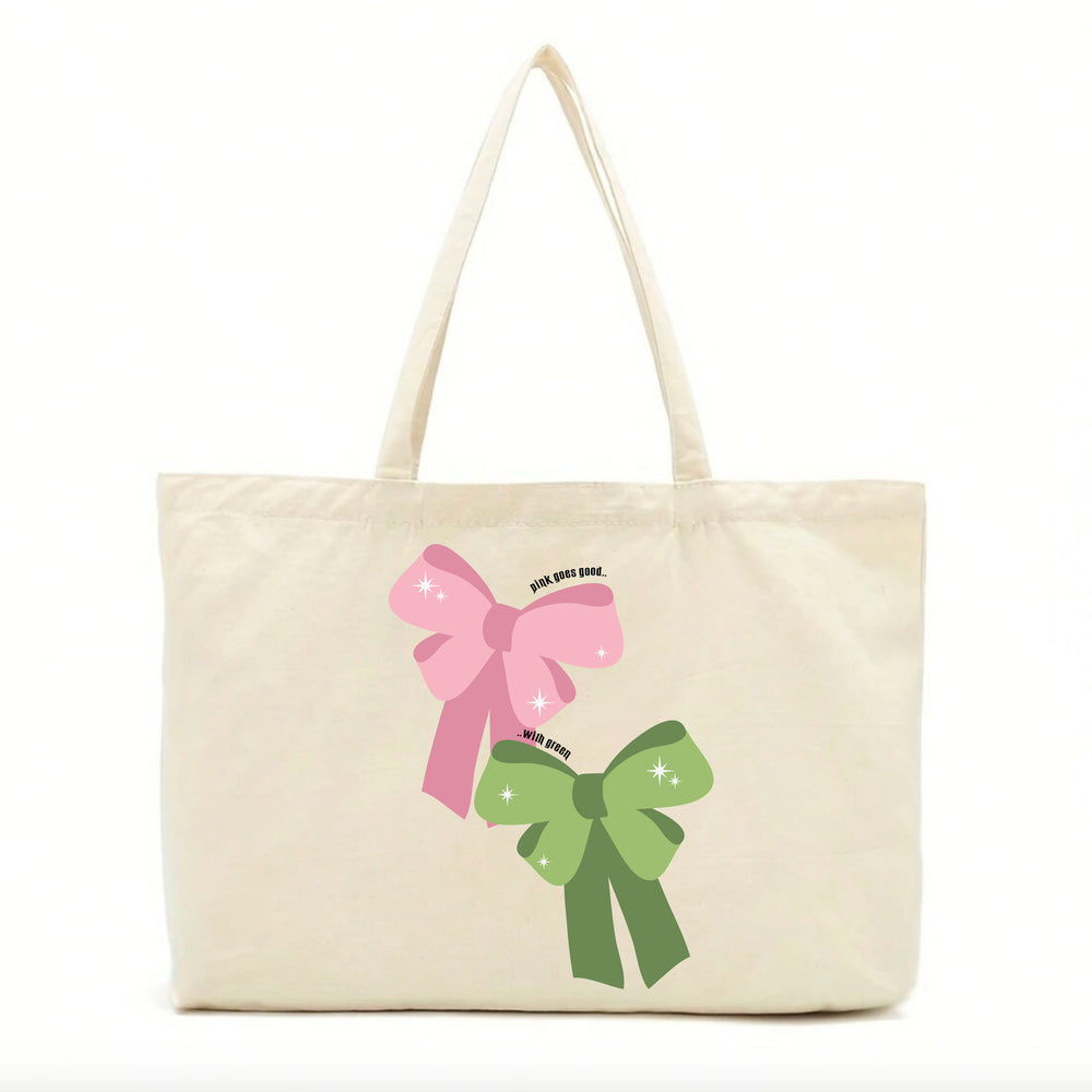 Pink Goes Good With Green Tote