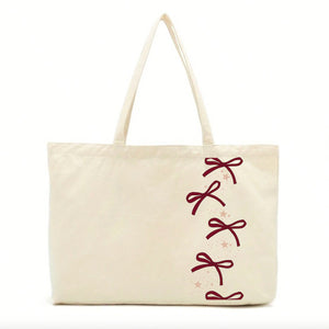 Burgundy Bows Tote