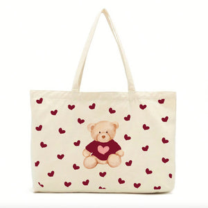 Burgundy Teddy Bear Tote