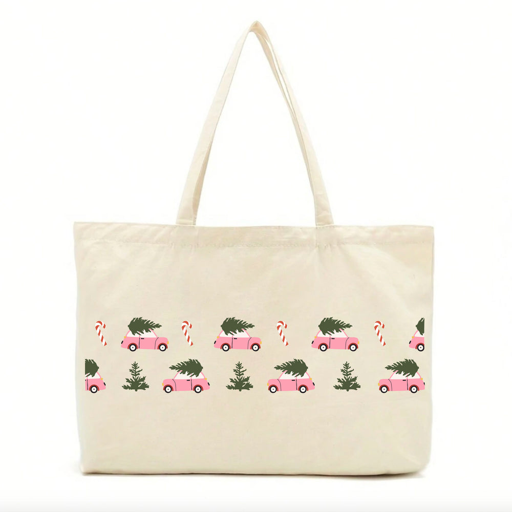 Pink Christmas Hunt Tote