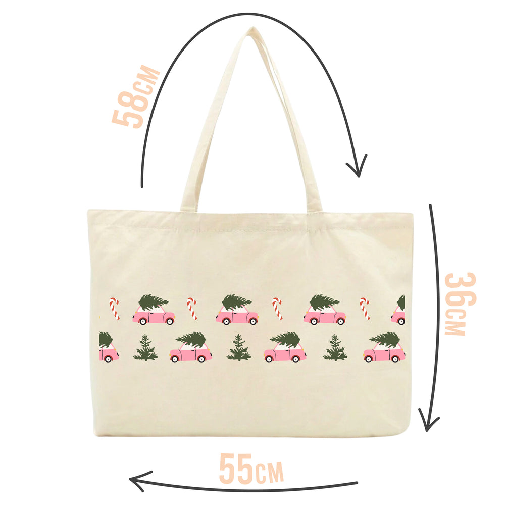 Pink Christmas Hunt Tote