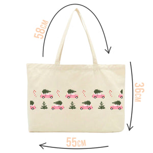 Pink Christmas Hunt Tote