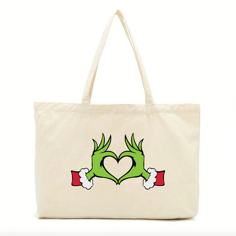 Grinchy Heart Tote