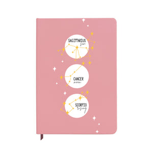 Personalised Sun, Moon & Rising Notebook