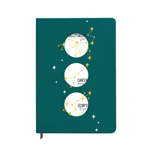 Personalised Sun, Moon & Rising Notebook