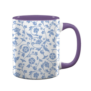 Blue Floral Pattern Mug